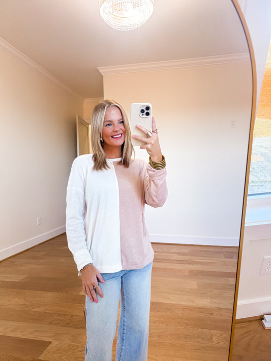 Colorblock Long Sleeve Top