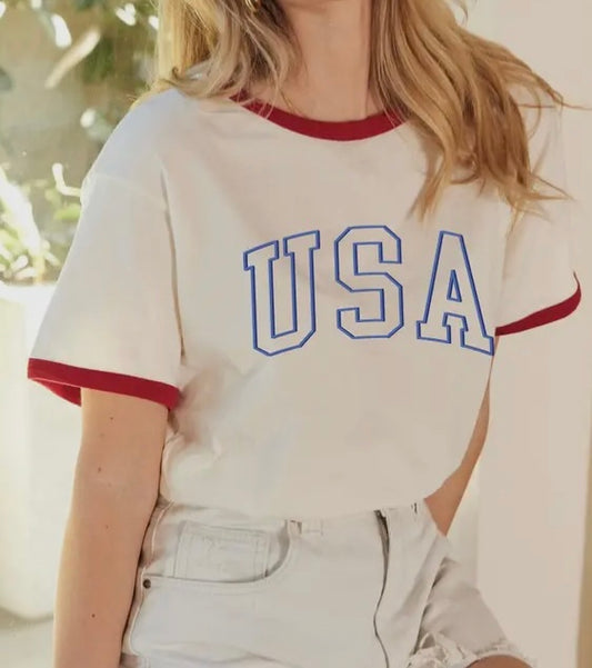 White USA Top