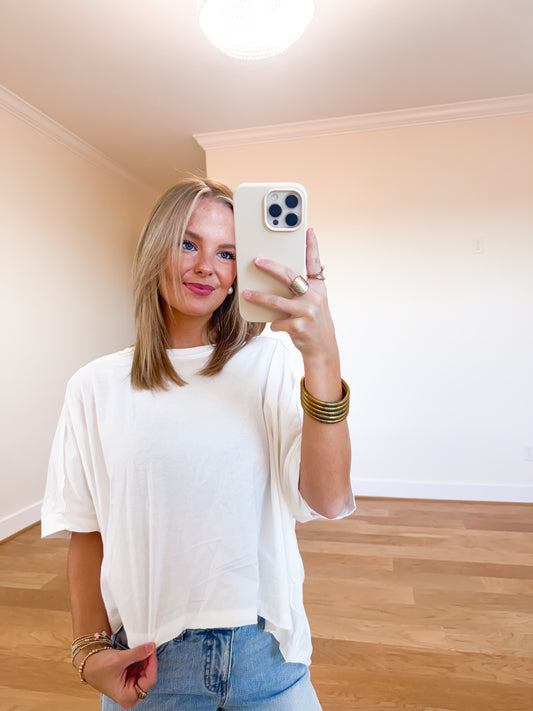 Oversized Crop Comfy Knit Top