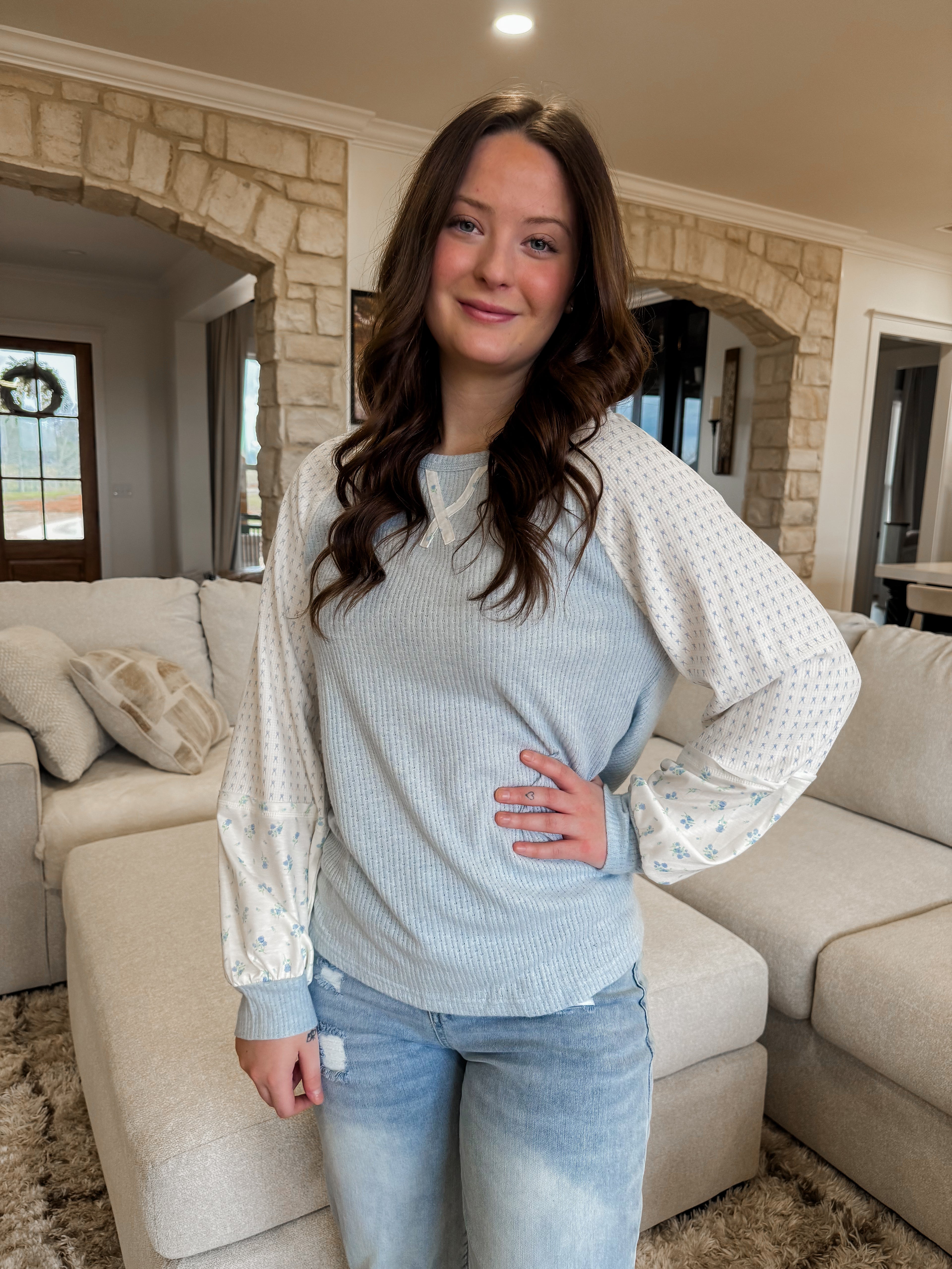 Spring Floral Knit Top