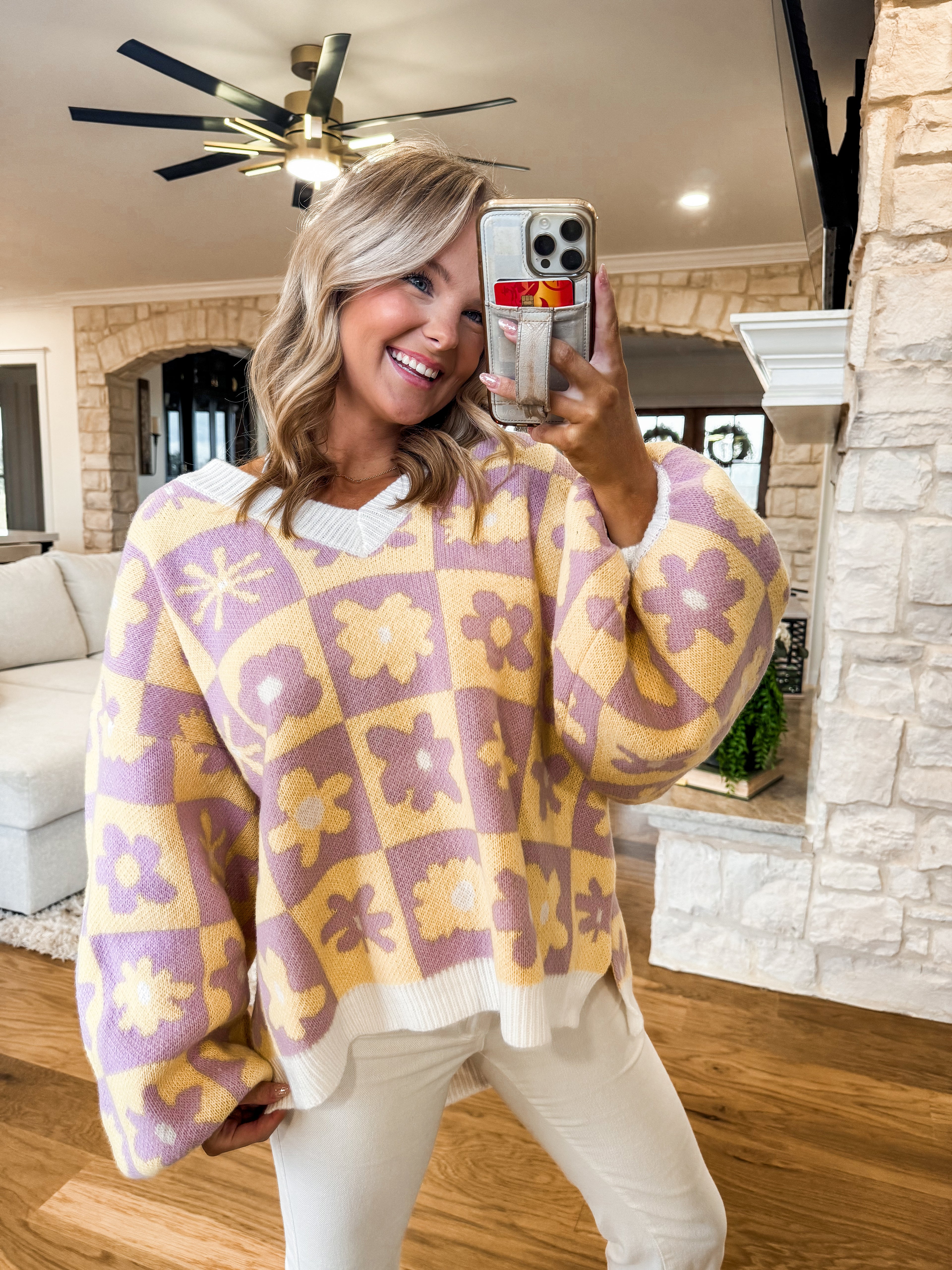 Periwinkle Lemon Sweater