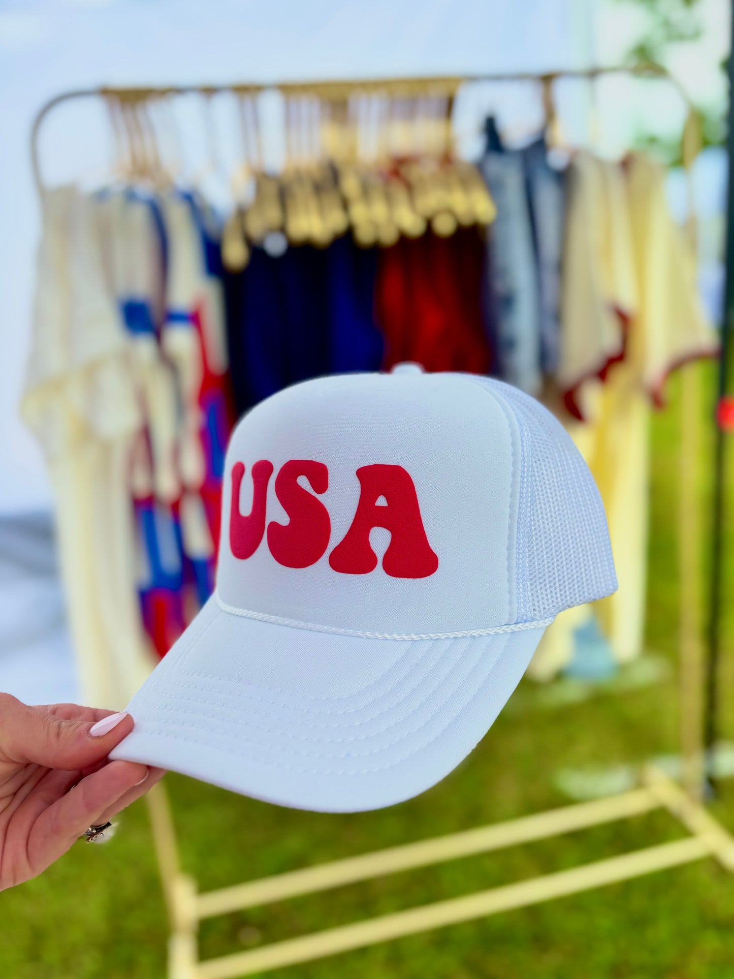 Red/White USA Hat