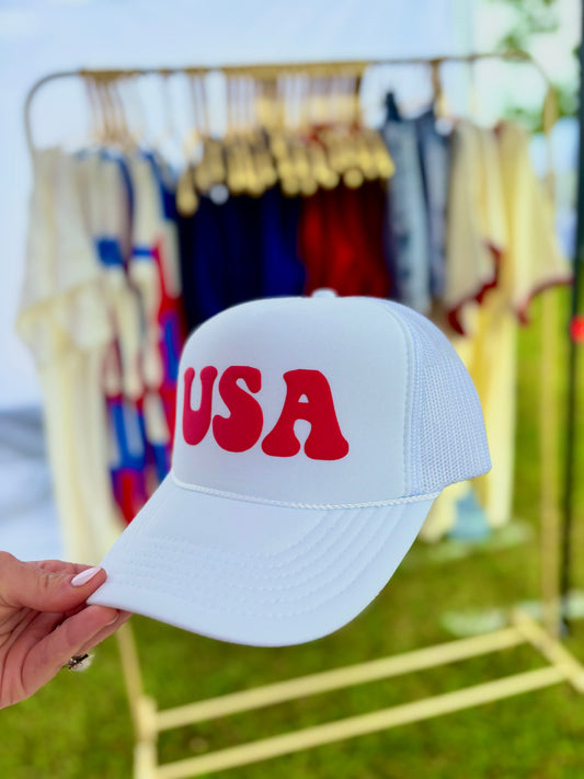 Red/White USA Hat