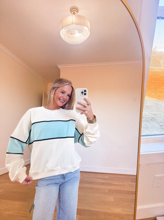 Colorblock Crew Neck Sweatshirt