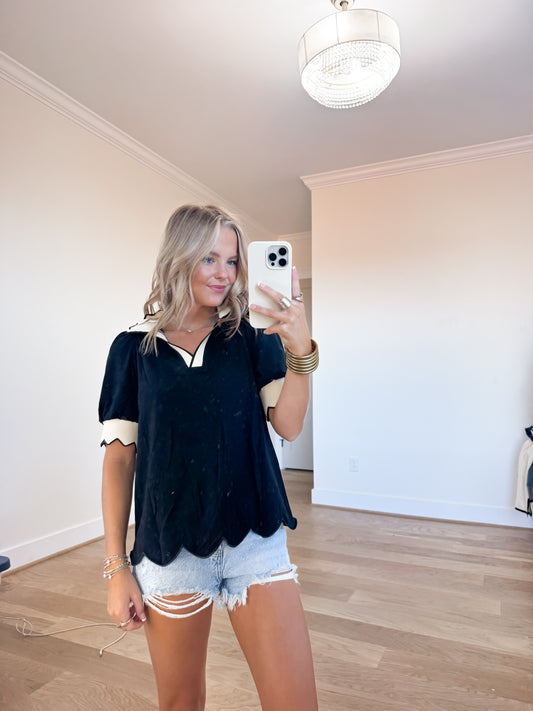 Scalloped Edge Top