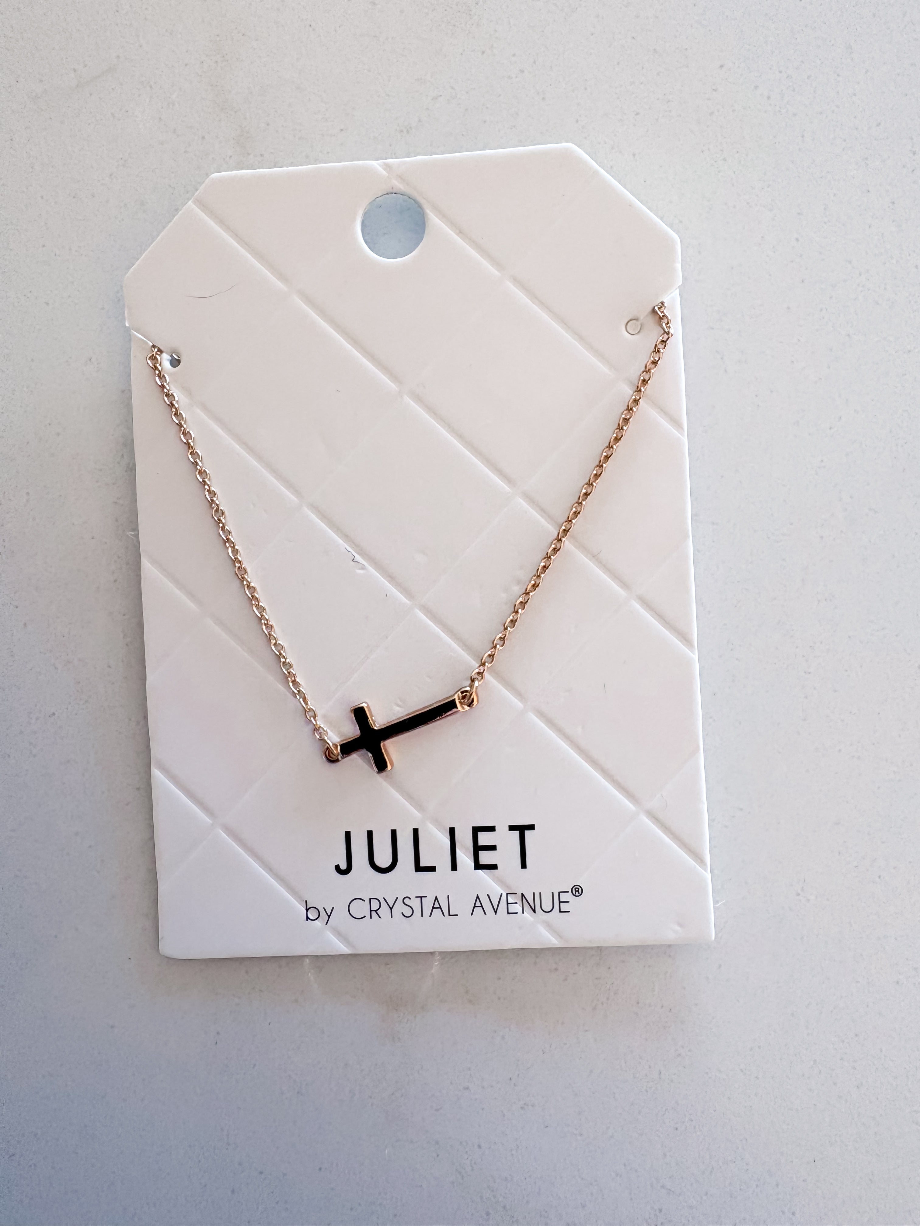 Sideways Cross Necklace