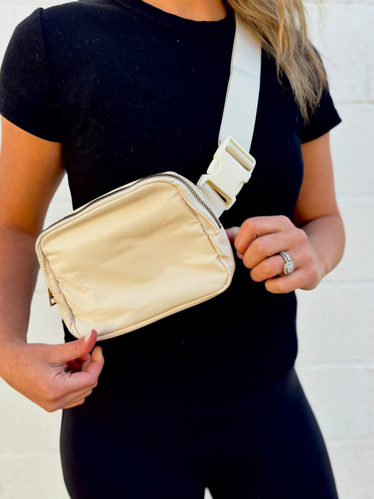 Beige Cross Body Bag